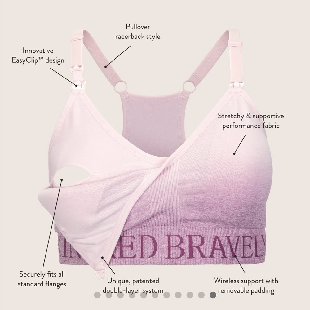 Kindred Bravely | Ombré Purple Sublime Hands Free Pumping & Nursing Sports Bra